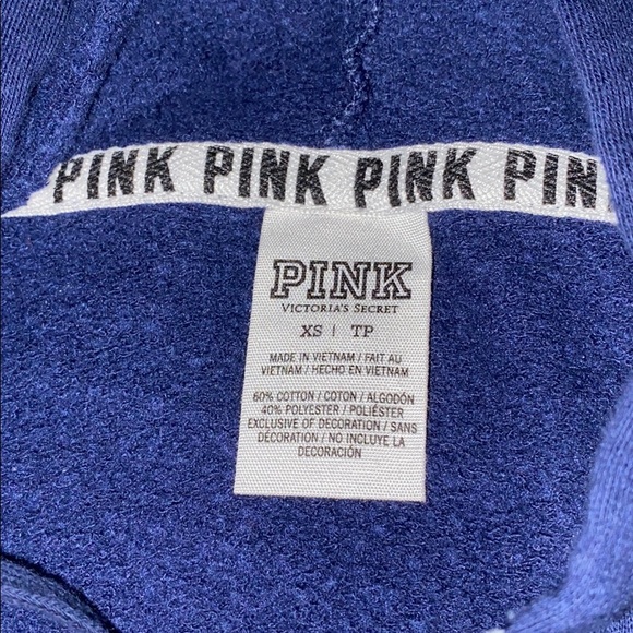 PINK Victoria’s Secret Navy Blue Zip Up Jacket - Picture 7 of 7